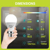 GY B22 A60 LED Bulb 9.5W 1521lm Dimensions