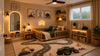 A child's bedroom decorated with construction-themed bedding, wall decals, and toy trucks, creating a playful atmosphere.