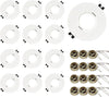 GY 12 Pack LED Recessed Spotlight with GU10 Socket Round Ceiling Downlight Frame for MR16 Bulbs 35° Adjustable Ø75–100 mm Cutout Without Bulbs