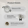 GY 6 Pack LED Recessed Spotlight with GU10 Socket IP65 Waterproof Round Ceiling Downlight Frame for MR16 LED Bulbs 35° Adjustable - GY STORE
