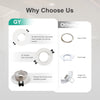 GY 12 Pack LED Recessed Spotlight with GU10 Socket Round Ceiling Downlight Frame for MR16 Bulbs 35° Adjustable Ø75–100 mm Cutout Without Bulbs