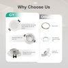 GY 6 Pack LED Recessed Spotlight with GU10 Socket IP65 Waterproof Round Ceiling Downlight Frame for MR16 LED Bulbs 35° Adjustable - GY STORE