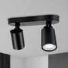 GY 2-Way Modern LED Ceiling Spotlight – 360° Adjustable GU10 Spot Light for Kitchen, Hallway & Living Room (Black/White, Bulbs Not Included)